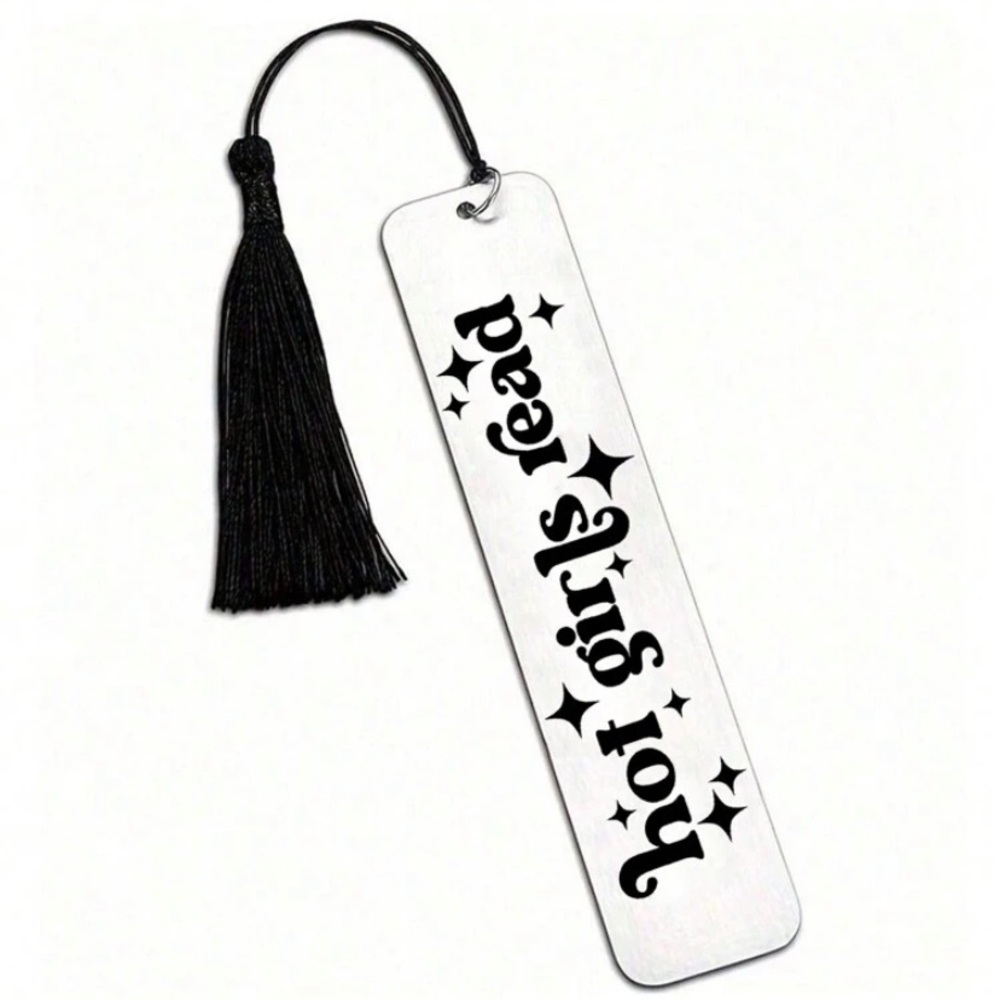 Stainless Bookmark with Tassel Hot Girls Read - Picture 4 of 4